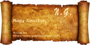Nagy Gaszton névjegykártya
